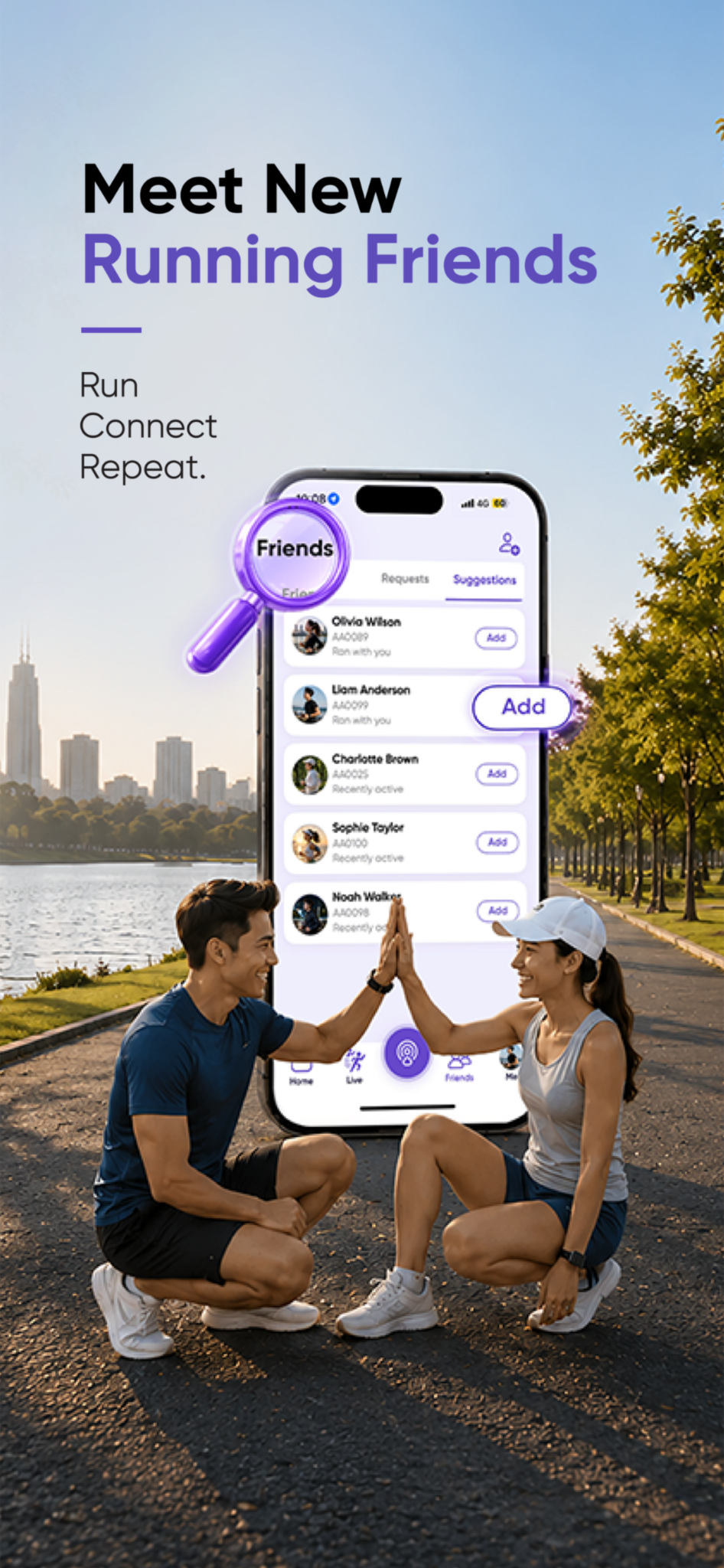 i4Step friends discovery screen