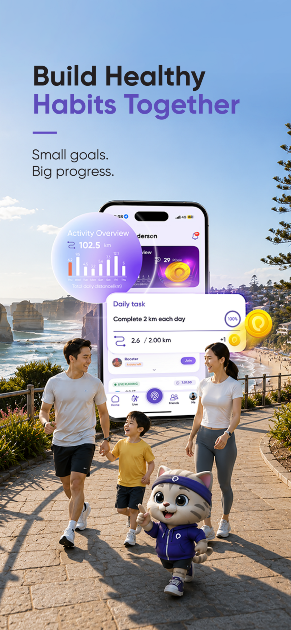 i4Step activity overview and daily task screen